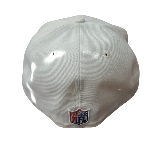 Men's Chicago Bears New Era Cream Chrome Color Dim 59FIFTY Fitted Hat Size 7 3/8 - Picture 3 of 7